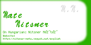 mate nitsner business card